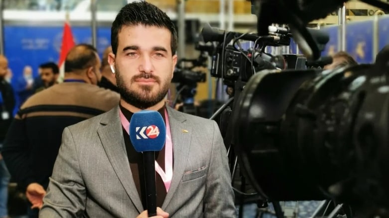 إصابة مراسل تلفزيوني خلال تغطية القصف الإيراني على كردستان
