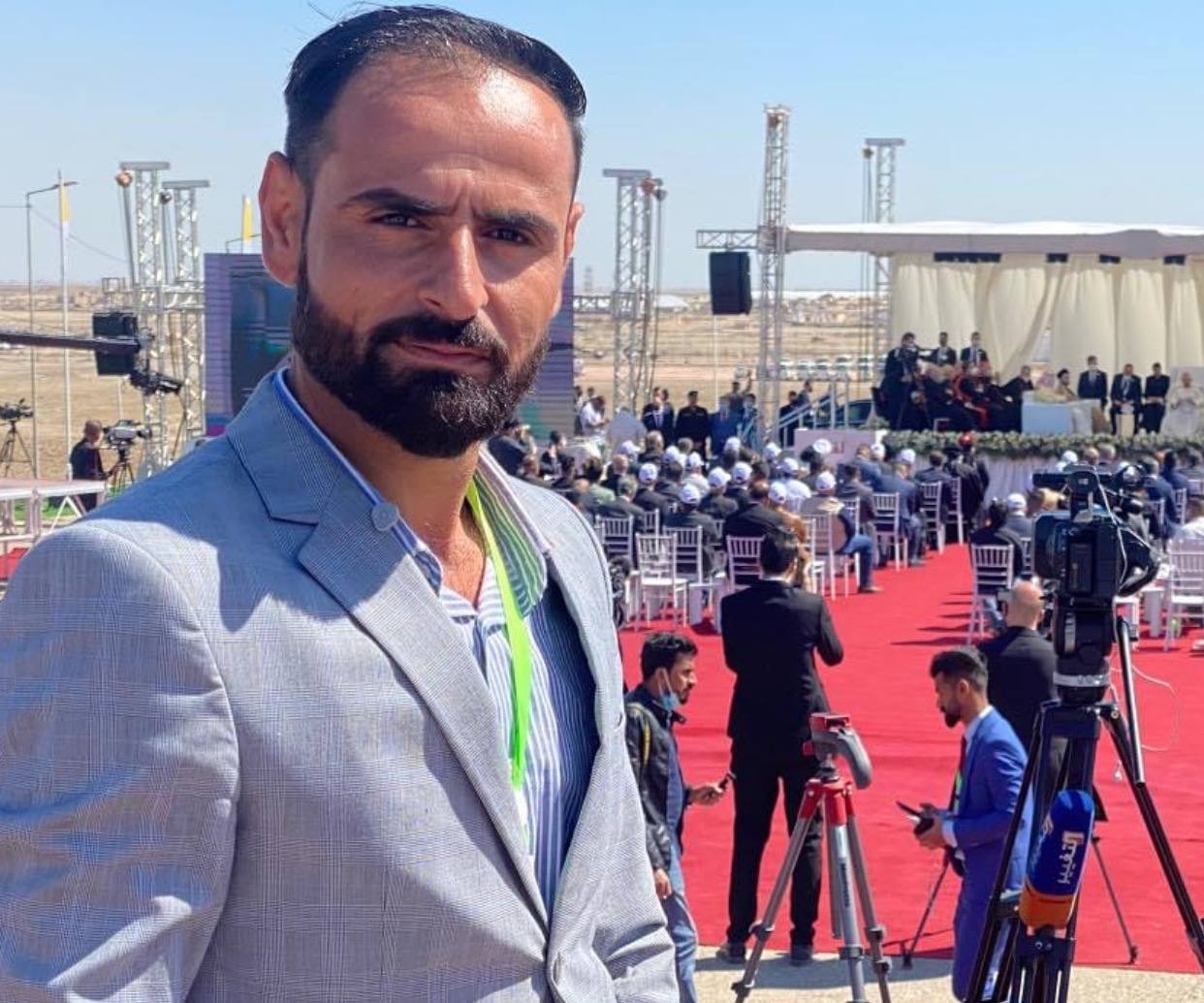 Reporter Fadel Al-Battat was assaulted by Grand Millennium Hotel security in Basra.